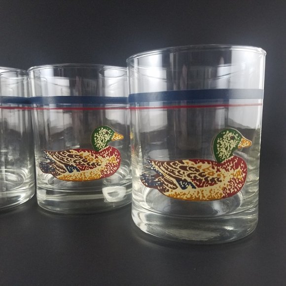 Vintage Corning Glassware Duck 4 - 12.5 oz Glasses - Picture 10 of 12